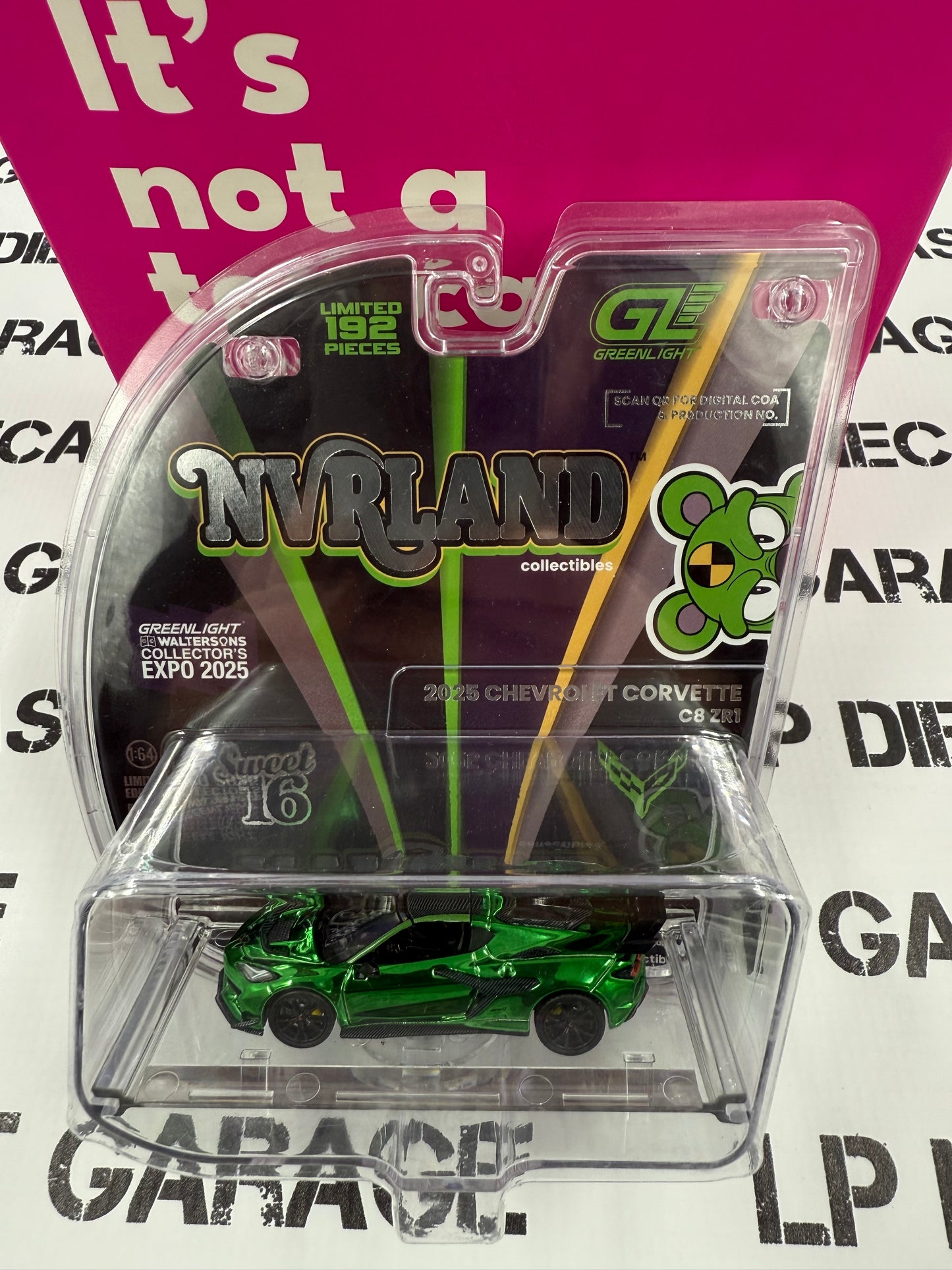 GREENLIGHT 2025 Chevrolet Corvette C8 Green 1:64 Diecast 2025 Expo NVRLand Exclusive