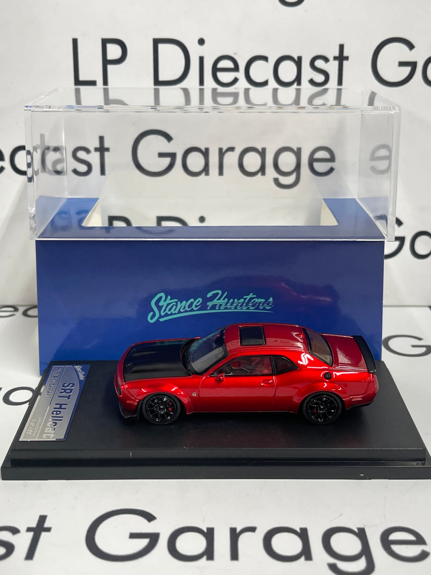 STANCE HUNTERS 2023 Dodge Challenger SRT Hellcat Ruby Red 1:64 Diecast