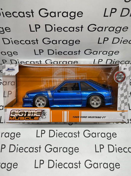 JADA 1989 Ford Mustang GT Blue Bigtime Muscle 1:24 Diecast