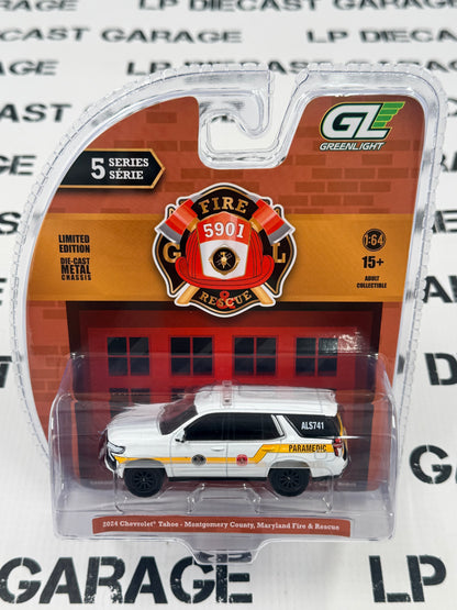 GREENLIGHT 2024 Chevrolet Tahoe Montgomery County MD 1:64 Diecast Fire Rescue