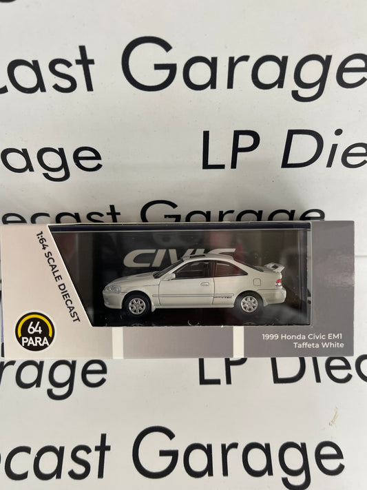 PARAGON MODELS 1999 Honda Civic EM1 Taffeta White 1:64 Diecast