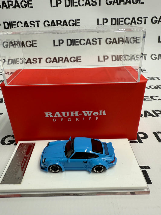 XKE-Models Porsche 964 RWB BeGriff Blue 1:64 Resin Model Rauh-Welt