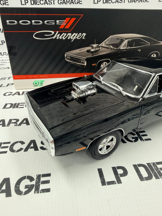 GREENLIGHT 1970 Dodge Charger Black w/ Blower 1:18 Diecast Artisan Collection