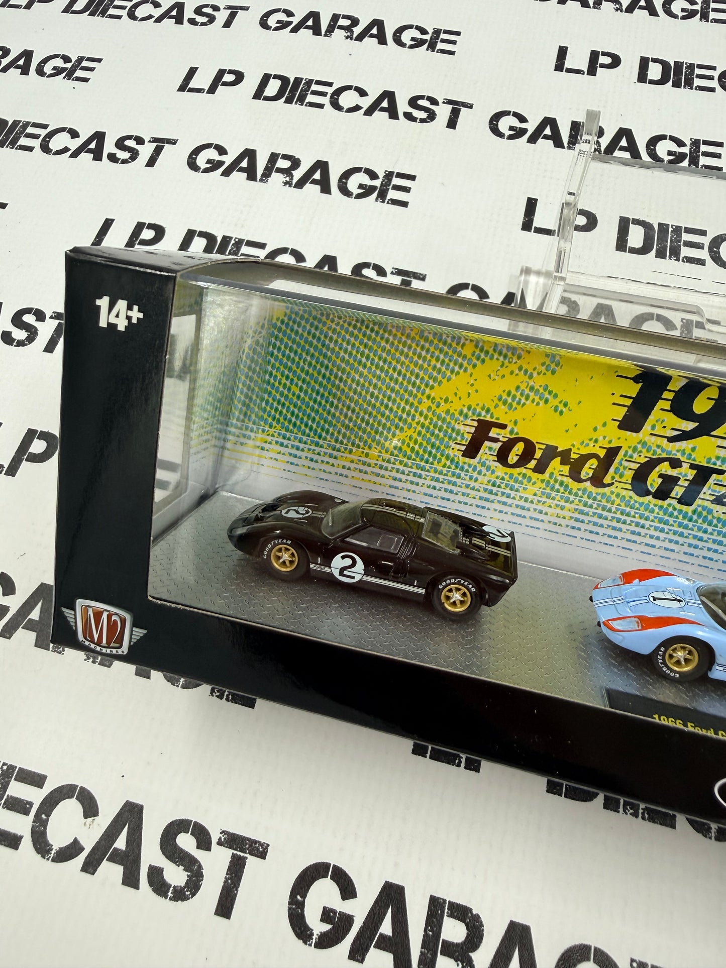 M2 Haulers 1966 Ford GT40 MK II Black Blue Gold Set 1:64 Diecast