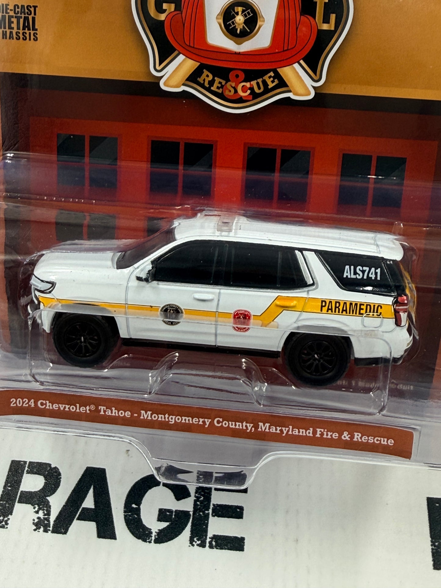 GREENLIGHT 2024 Chevrolet Tahoe Montgomery County MD 1:64 Diecast Fire Rescue