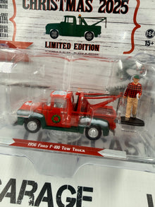 GREENLIGHT 1956 Ford F-100 Tow Truck w/ Figure 1:64 Diecast Christmas 2025