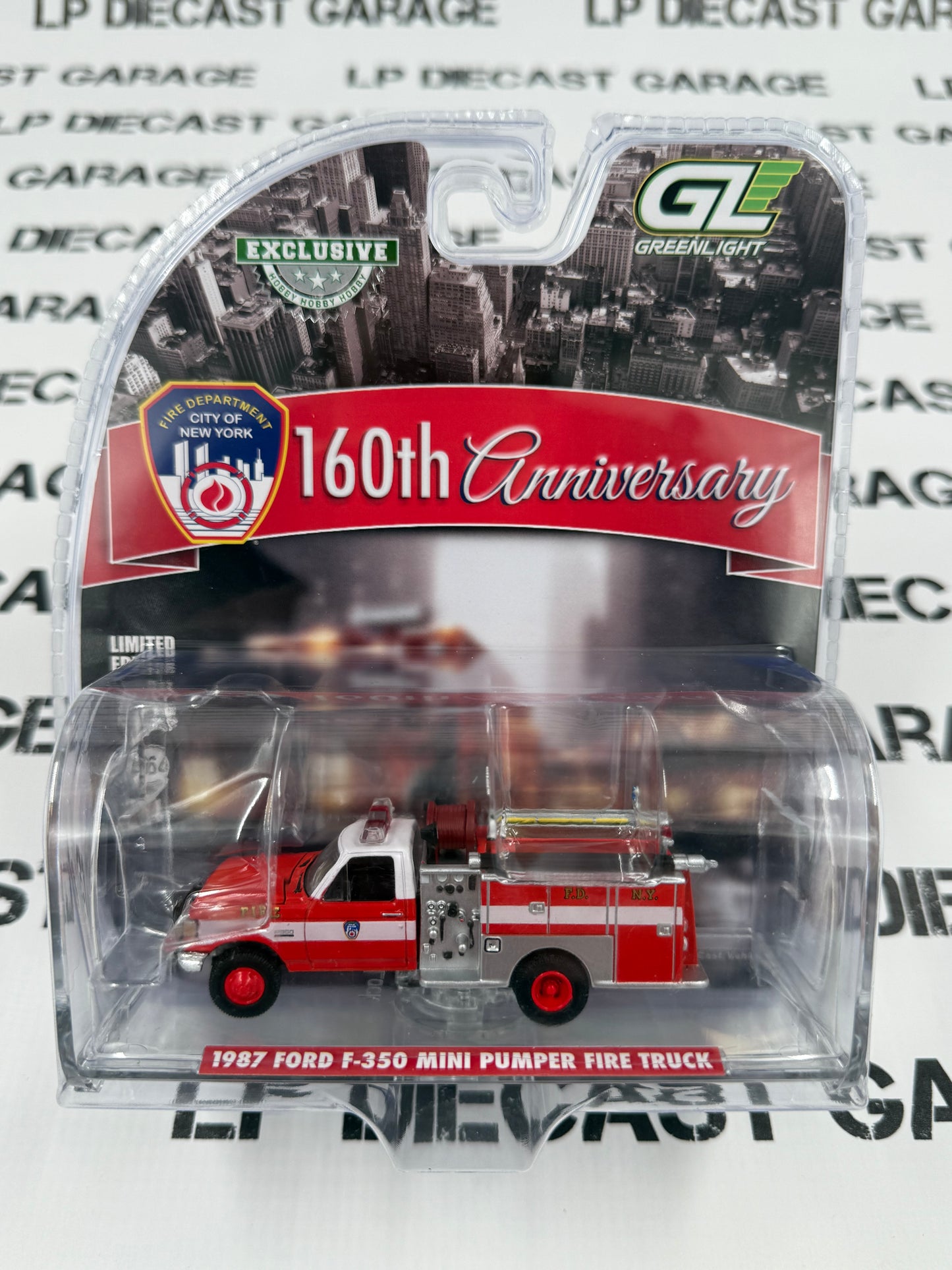 GREENLIGHT 1987 Ford F-350 Mini Pumper FDNY Fire Truck 1:64 Diecast