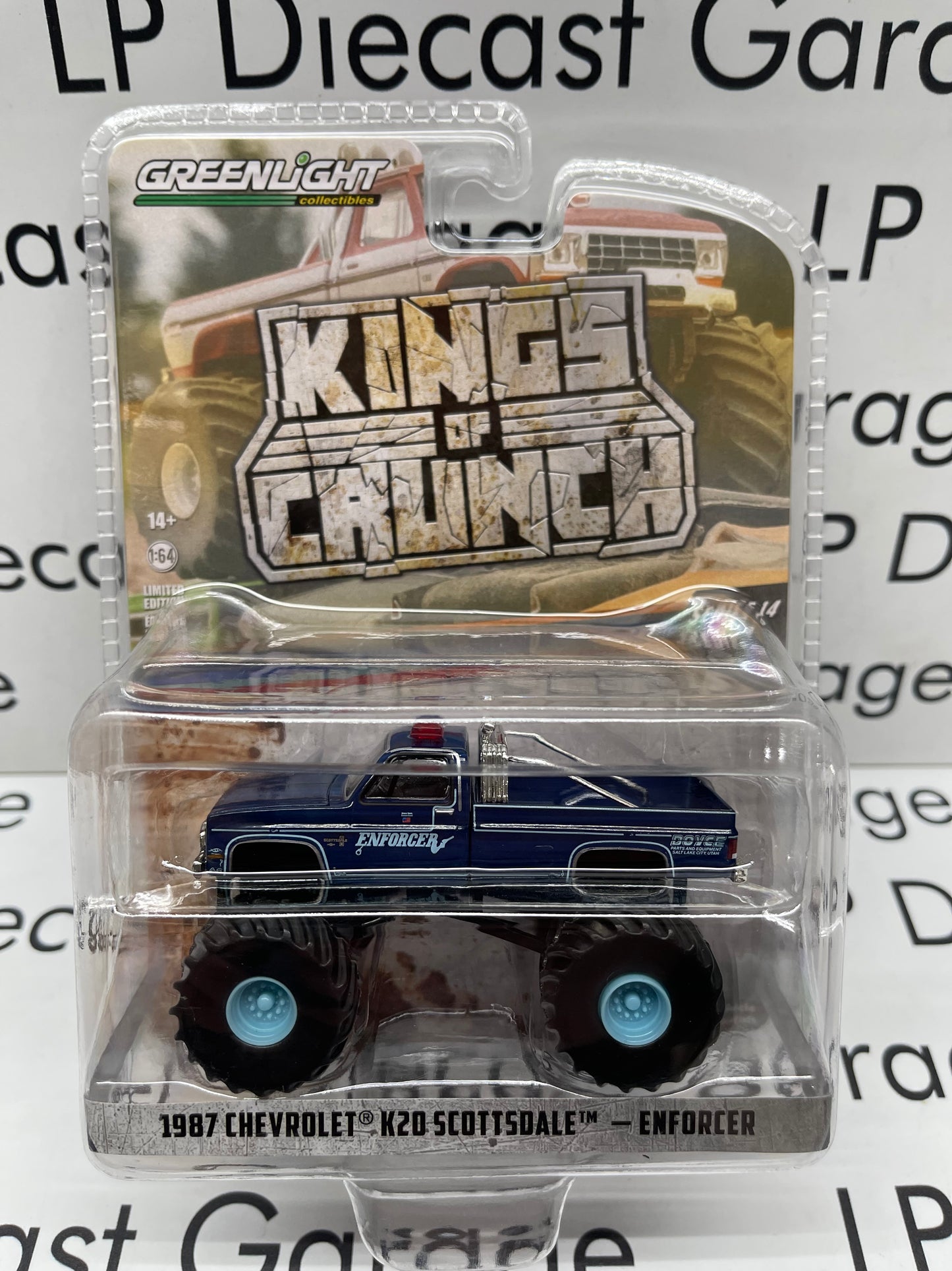 GREENLIGHT 1987 Chevrolet K20 Scottsdale Enforcer King of Crunch 1:64 Diecast