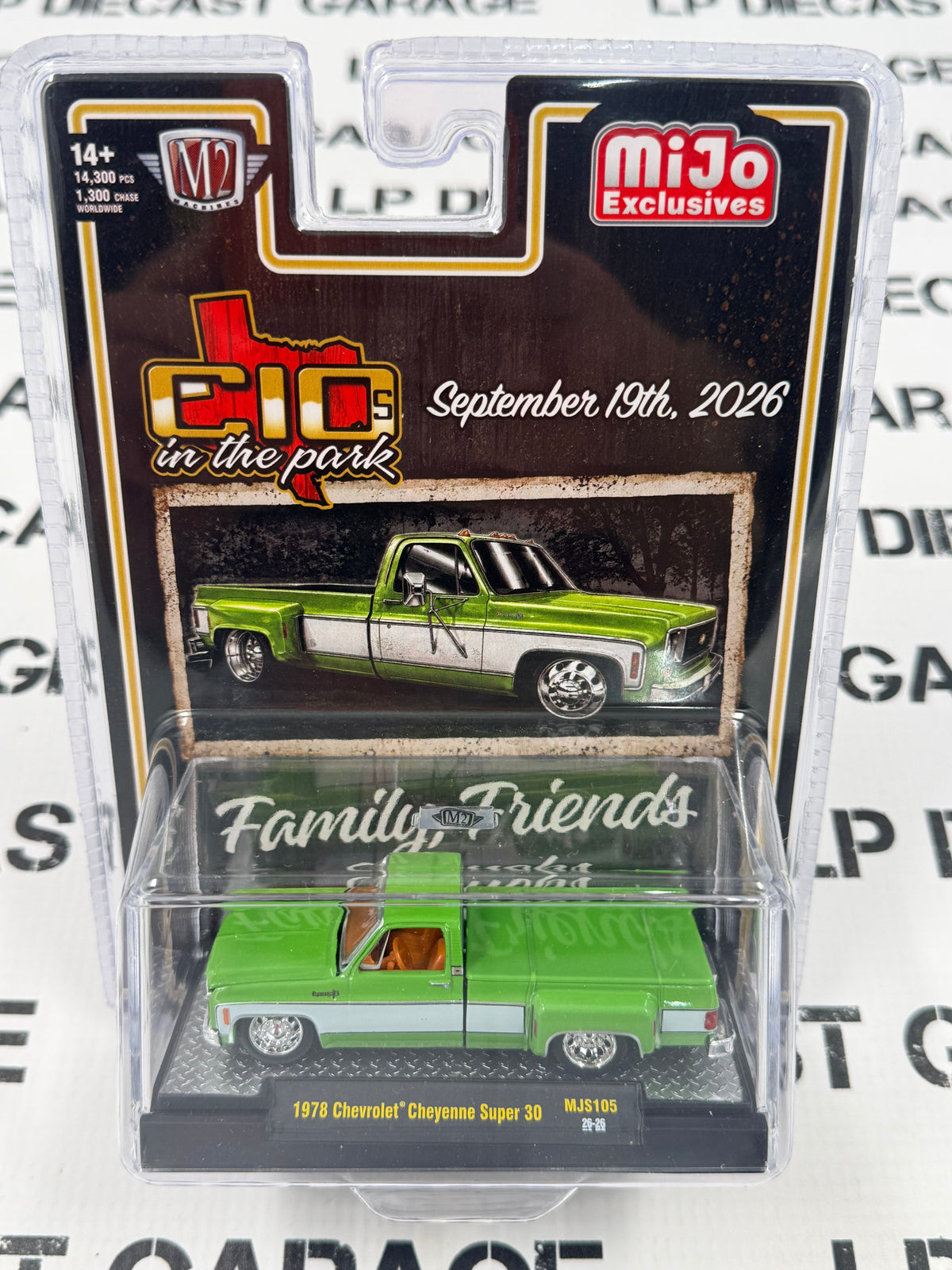 M2 1978 Chevrolet Cheyenne Super 30 Green MiJo 1:64 Diecast C10s in the Park