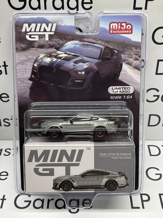 MINI GT 2022 Ford Mustang Shelby GT500 SE Widebody Pepper Grey Metallic 1:64 Diecast