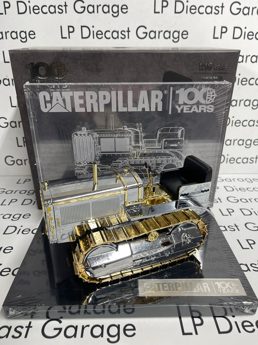 DIECAST MASTERS CAT Twenty Crawler Tractor 100th Chrome/Gold 1:16 Diecast