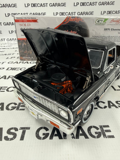 GREENLIGHT 1971 Chevrolet C-10 Truck Black 1:18 Diecast Barrett Jackson HWY61