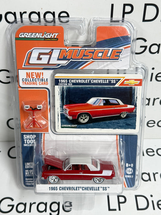 GREENLIGHT 1965 Chevrolet Chevelle SS Red White GL Muscle 1:64 Diecast