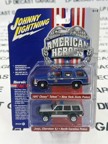 JOHNNY LIGHTNING 1997 Chevy Tahoe New York Police & Jeep Cherokee XJ North Carolina 1:64 Diecast