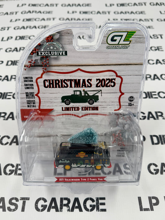 GREENLIGHT 1971 VW Type 2 Panel Van w/ Tree 1:64 Diecast Christmas 2025