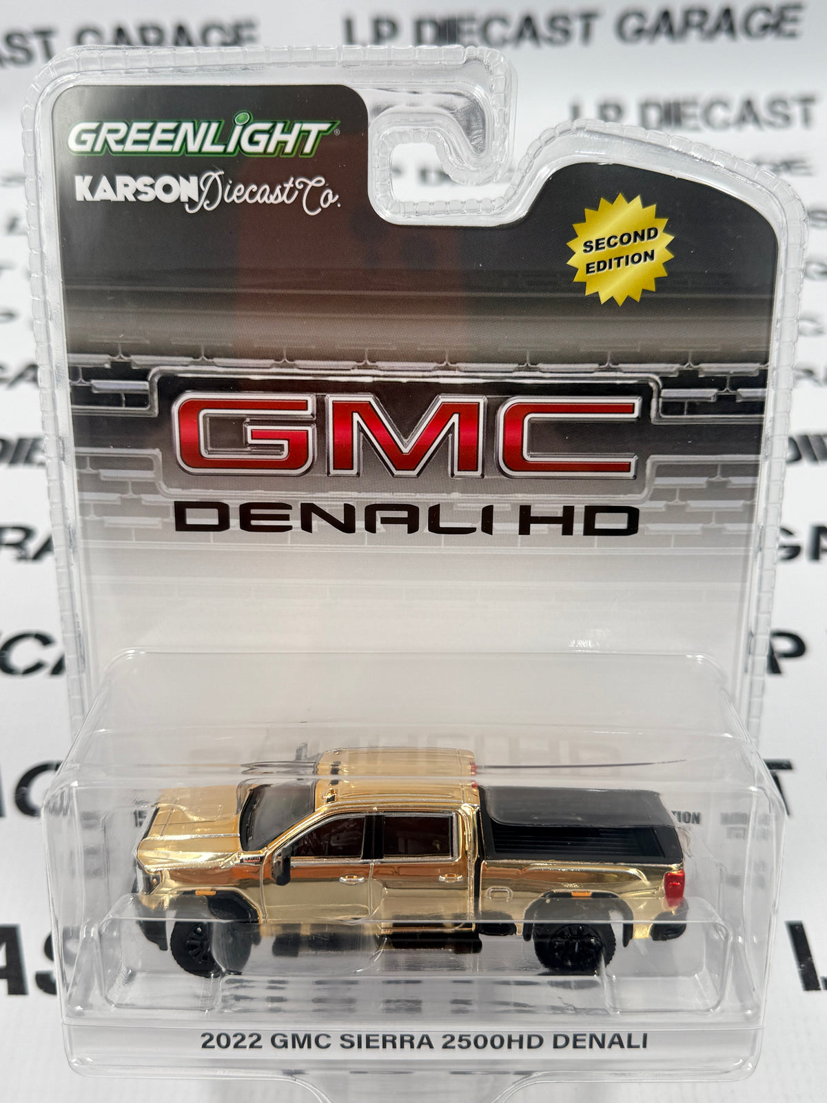 GOLD CHASE GREENLIGHT 2022 GMC Sierra 2500HD Denali Black 1:64 Diecast Exclusive