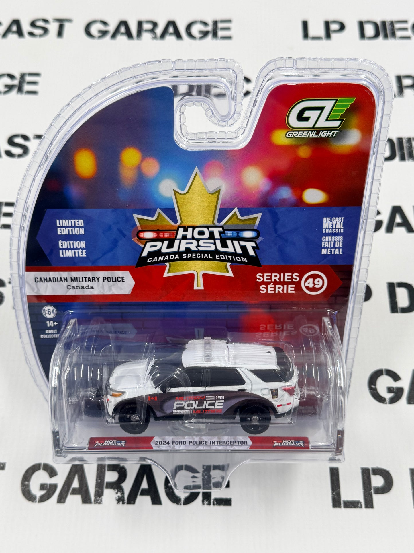 GREENLIGHT 2024 Ford Police Interceptor Canadian Military 1:64 Diecast Hot Pursuit