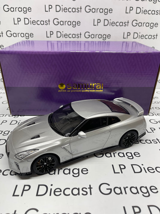 KYOSHO Samurai 2021 Nissan GT-R Premium Edition Silver 1:18 Resin Model not Diecast