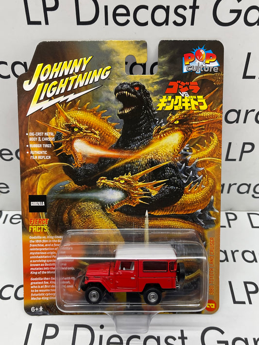 JOHNNY LIGHTNING 1980 Toyota Land Cruiser Red Godzilla 1:64 Diecast Pop Culture