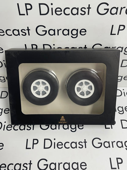 KK Scale Road Kings White Wagon Type Set of 4 Wheels for Semi Truck 1:18 Diecast