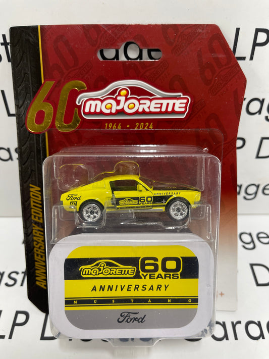 MAJORETTE 1965 Ford Mustang Fastback Yellow 60th Anniversary 1:64 Diecast