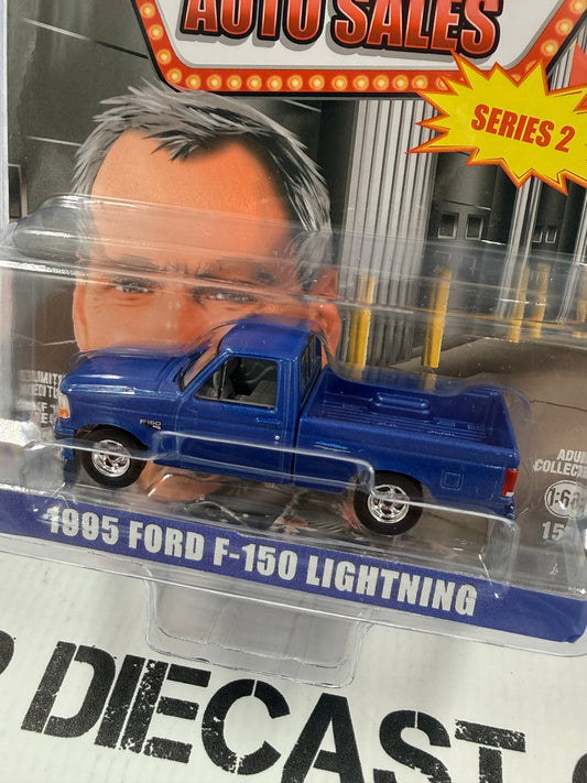 GREENLIGHT 1995 Ford F-150 Lightning Custom Blue LP Exclusive 1:64 Diecast Ricks Auto Sales