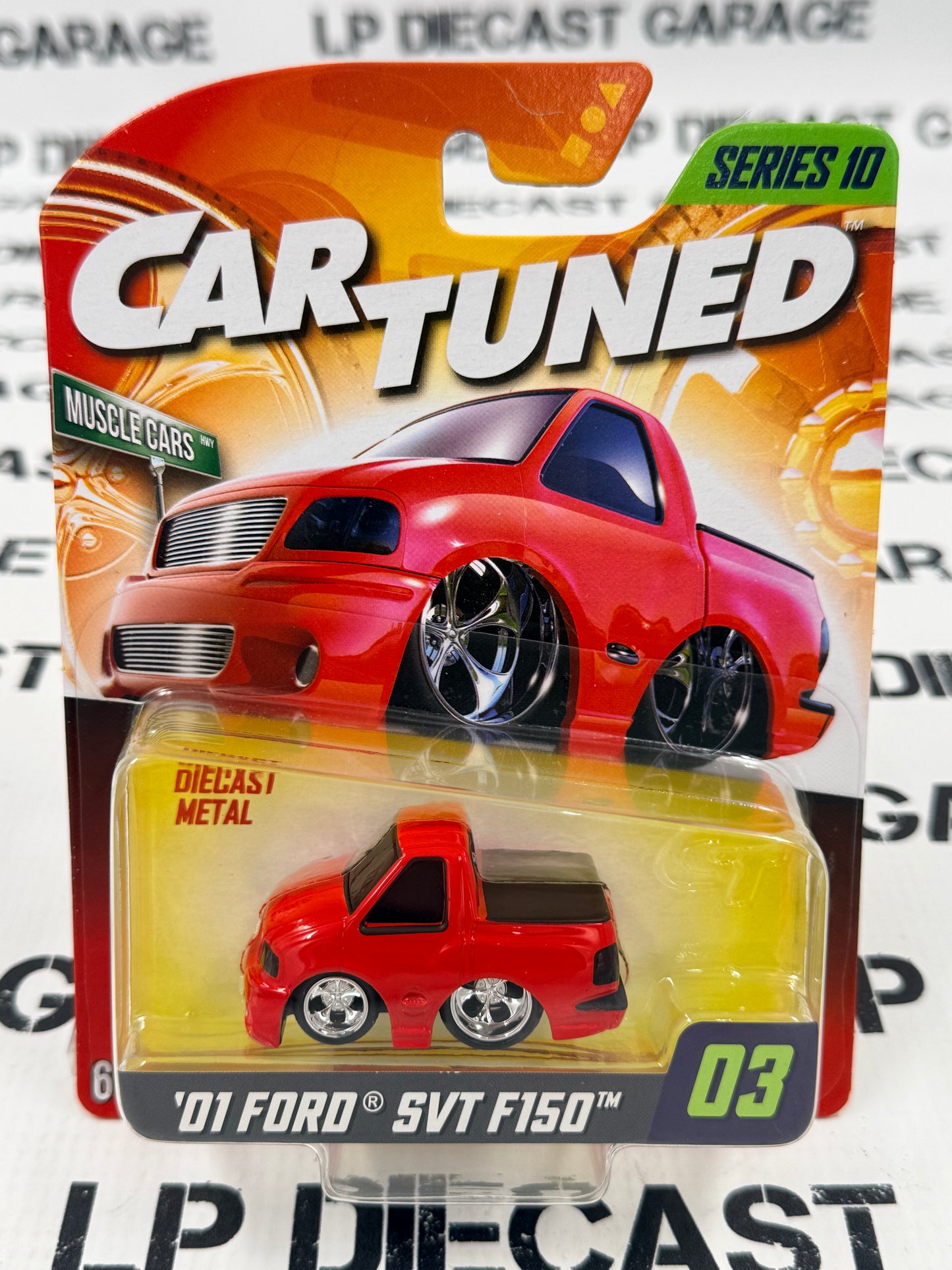 CARTUNED '01 Ford SVT F-150 Lightning Red 1:64 Diecast Series 10