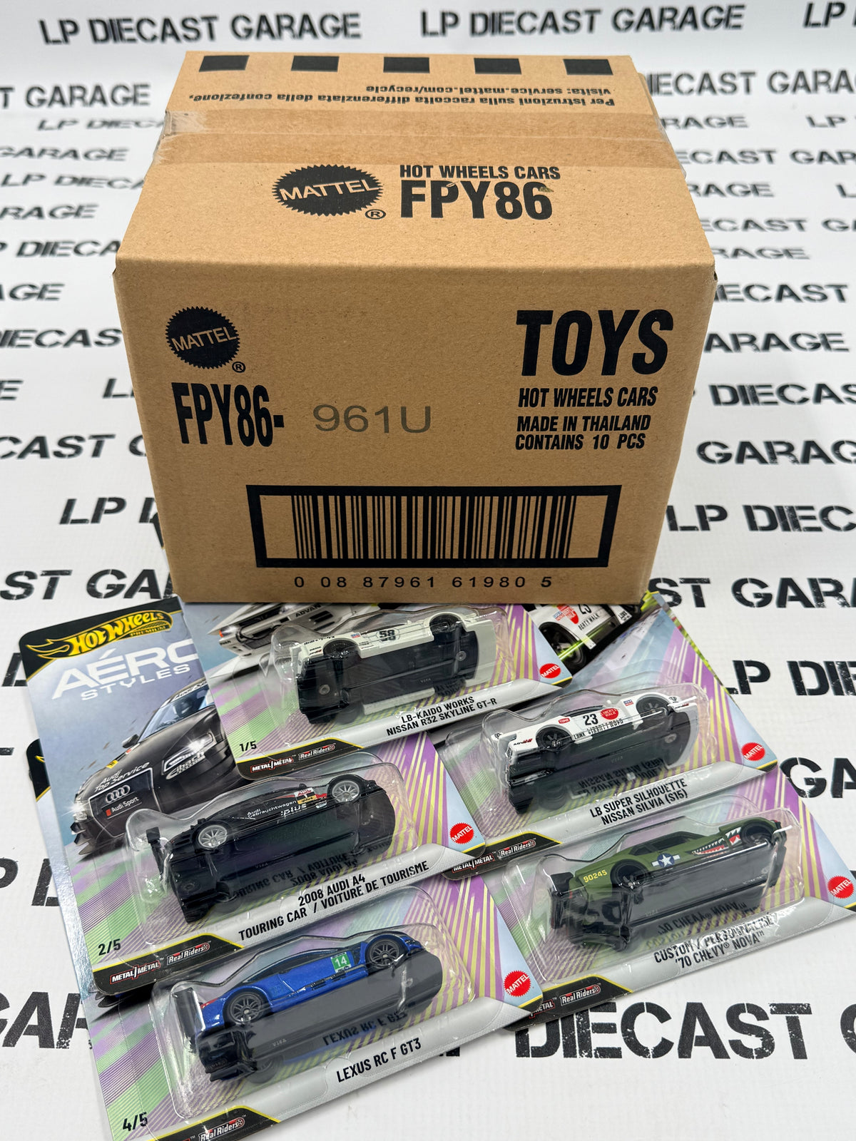 HOT WHEELS Aero Styles SEALED Case of 10PCS 1:64 Diecast Chance of CHASE