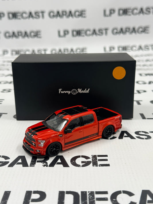 FUNNY MODELS Ford F-150 Shelby Super Snake Orange w/ Black Stripes 1:64 Diecast