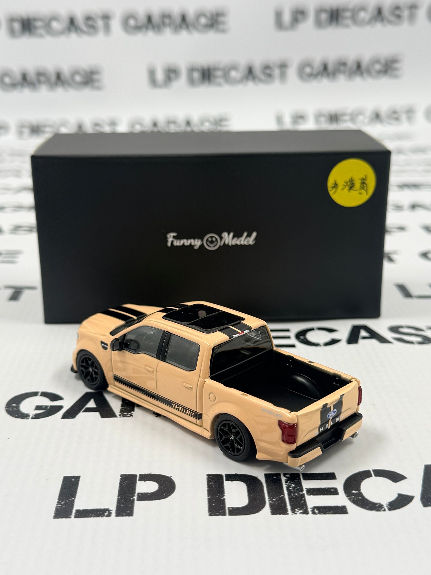FUNNY MODELS Ford F-150 Shelby Super Snake Tan w/ Black Stripe 1:64 Diecast