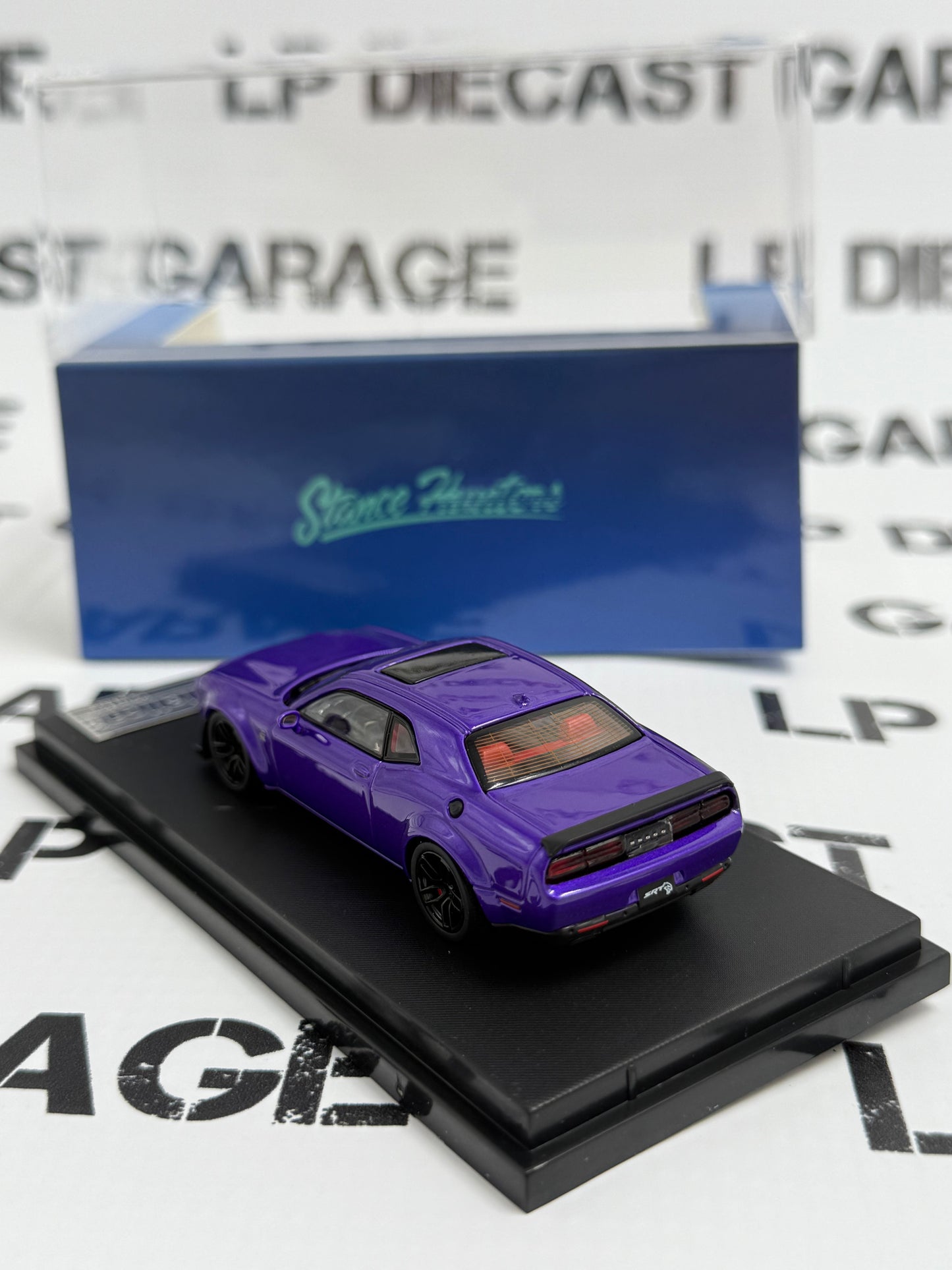 STANCE HUNTERS 2023 Dodge Challenger SRT Hellcat Plum Crazy Purple 1:64 Diecast