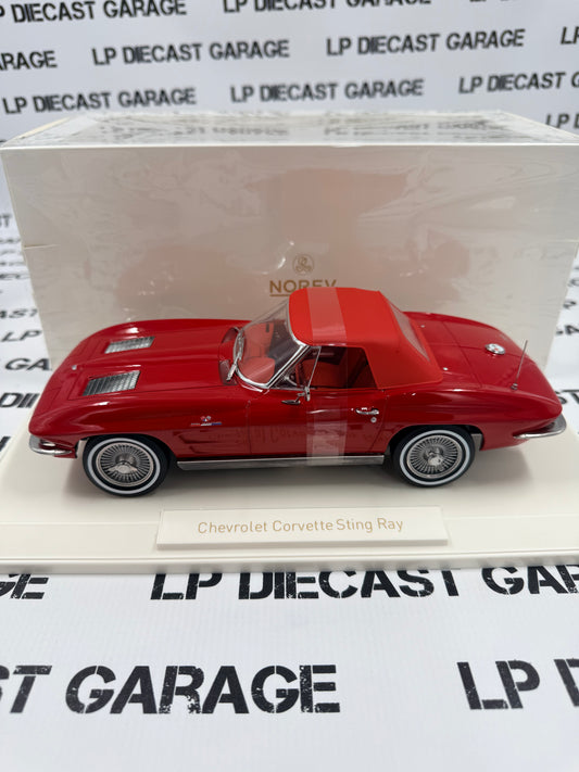 NOREV 1963 Chevrolet Corvette Sting Ray Riverside Red 1:18 Diecast
