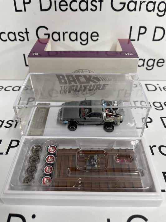 DCM Back to the Future DeLorean Time Machine w/ Extra Parts 1:64 Diecast Ghost Player