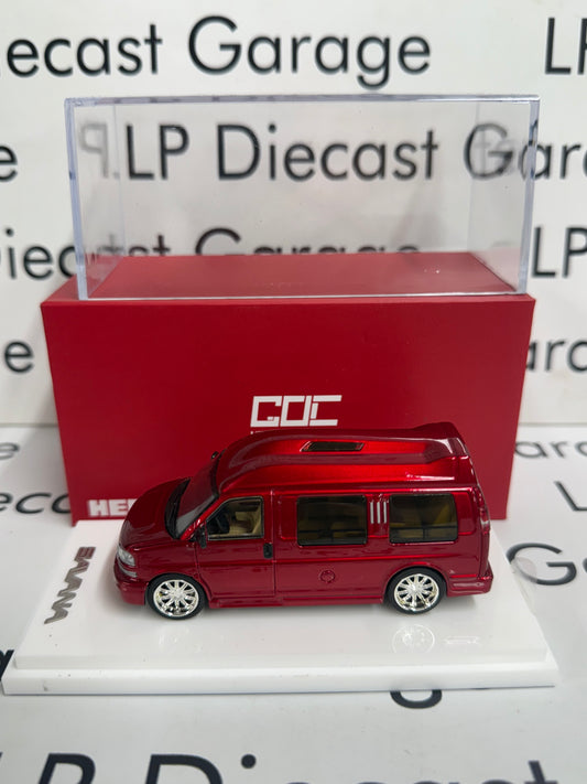 GOC GMC Savana RV Van Red Limited Edition 1:64 Diecast HEC Exclusive