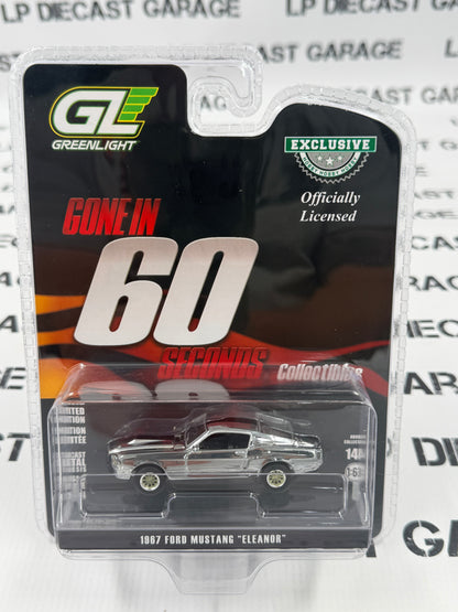 GREENLIGHT 1967 Ford Mustang Shelby GT500 Eleanor 1:64 Diecast CHROME EDITION Gone in 60 Seconds