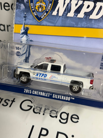 GREENLIGHT 2015 Chevrolet Silverado NYPD Police Truck 1:64 Diecast Hobby Exclusive