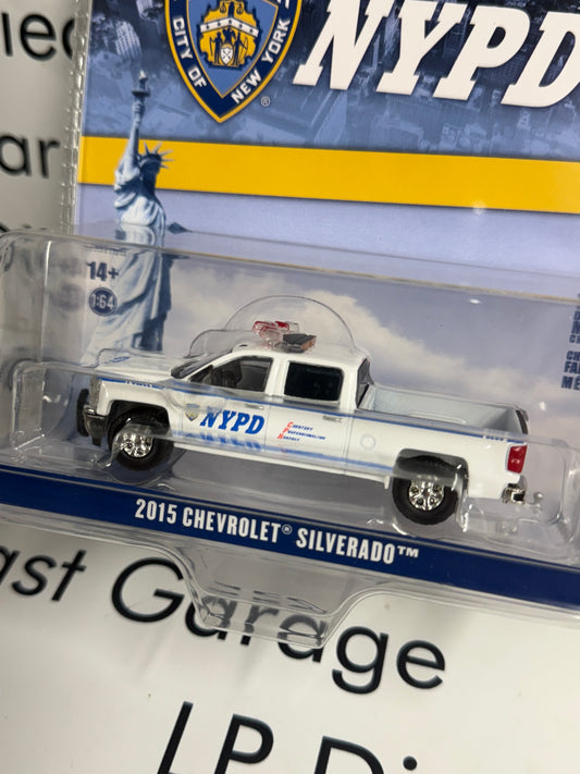 GREENLIGHT 2015 Chevrolet Silveraod NYPD Police Truck 1:64 Diecast Hobby Exclusive