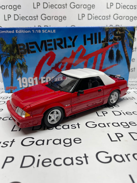 GMP 1991 Ford Mustang GT Red Convertible Beverly Hills Cop III Axel Foley's 18998 1:18 Diecast