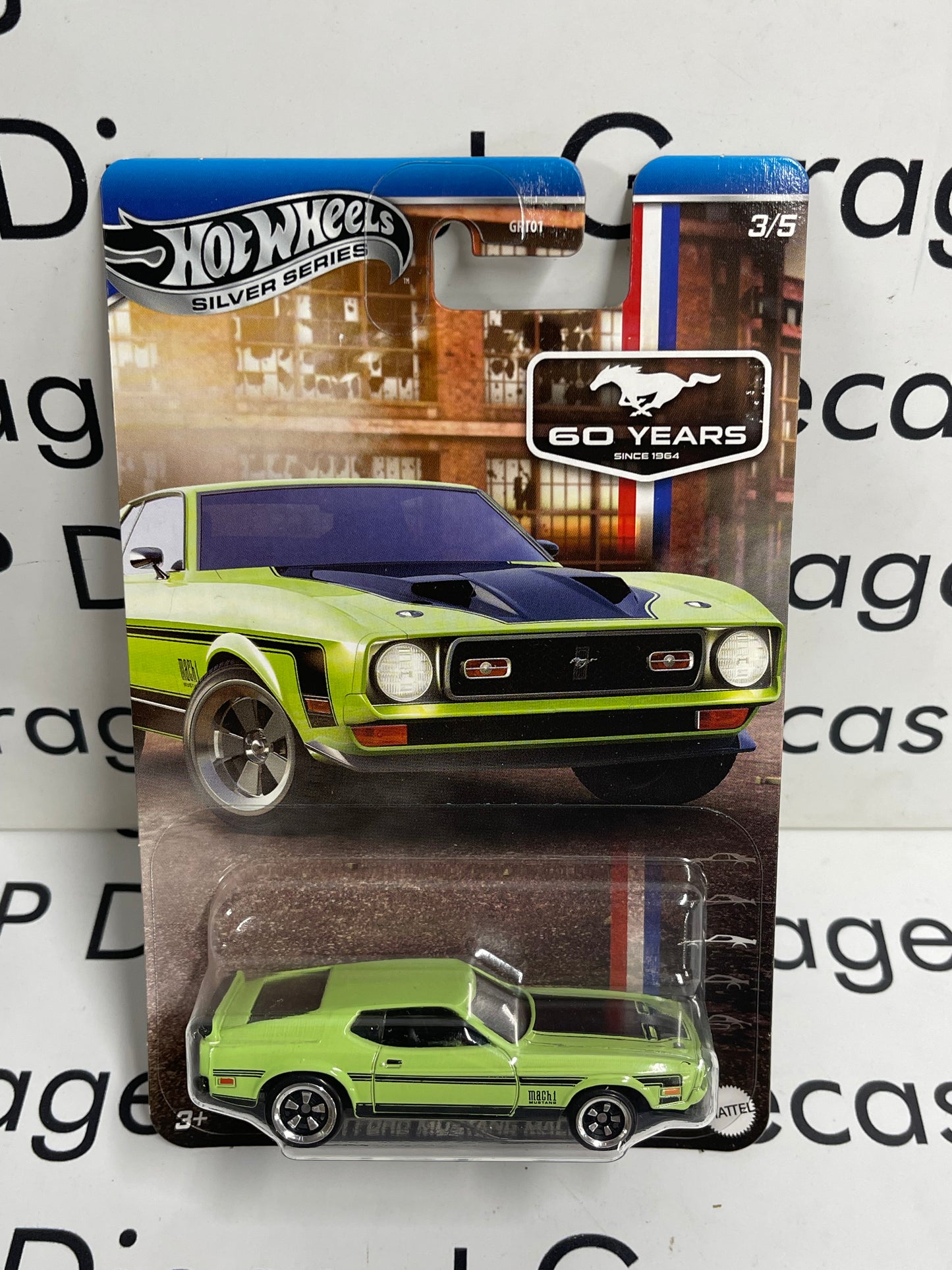 HOT WHEELS '71 Ford Mustang Mach 1 Green 1:64 Diecast 60 Years