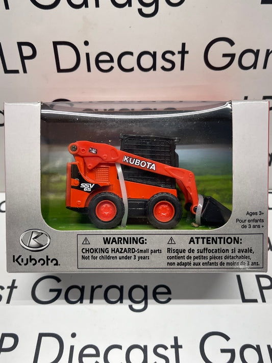 KUBOTA SSV65 Skid Loader 4" Plastic Pull Back Toy Approx 1:64 Scale NOT Diecast