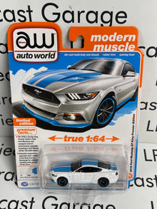 AUTO WORLD 2016 Ford Mustang GT White Petty 1:64 Diecast Modern Muscle