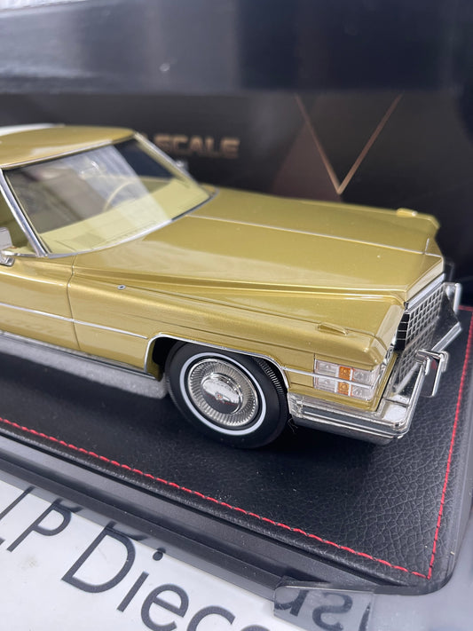 STAMP MODELS 1974 Cadillac Coupe Deville Promenade Gold Irid 1:18 Scale Resin Model
