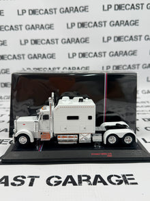 IXO Models Peterbilt 379 Sleeper Cab White 1:64 Diecast Semi Truck