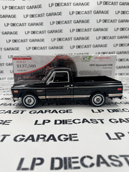 GREENLIGHT 1971 Chevrolet C-10 Truck Black 1:18 Diecast Barrett Jackson HWY61
