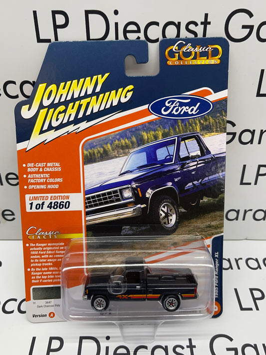 JOHNNY LIGHTNING 1985 Ford Ranger XL Dark Charcoal Poly 1:64 Diecast