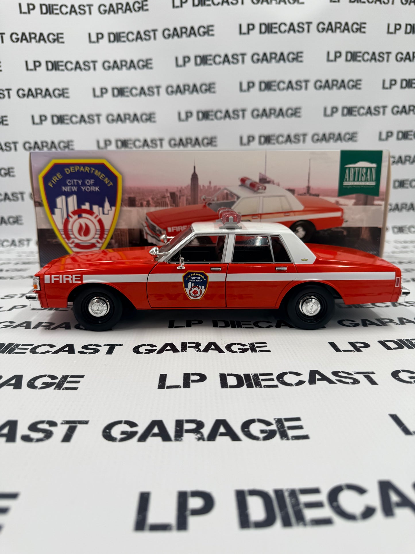 GREENLIGHT 1987 Chevrolet Caprice FDNY Fire Dept 9C1 1:18 Diecast