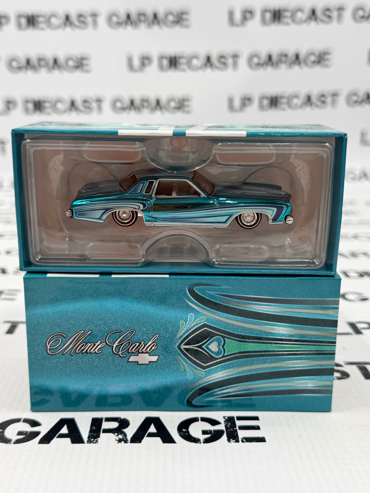HOT WHEELS 1975 Chevrolet Monte Carlo Lowrider Teal RLC Club 1:64 Diecast Collectors