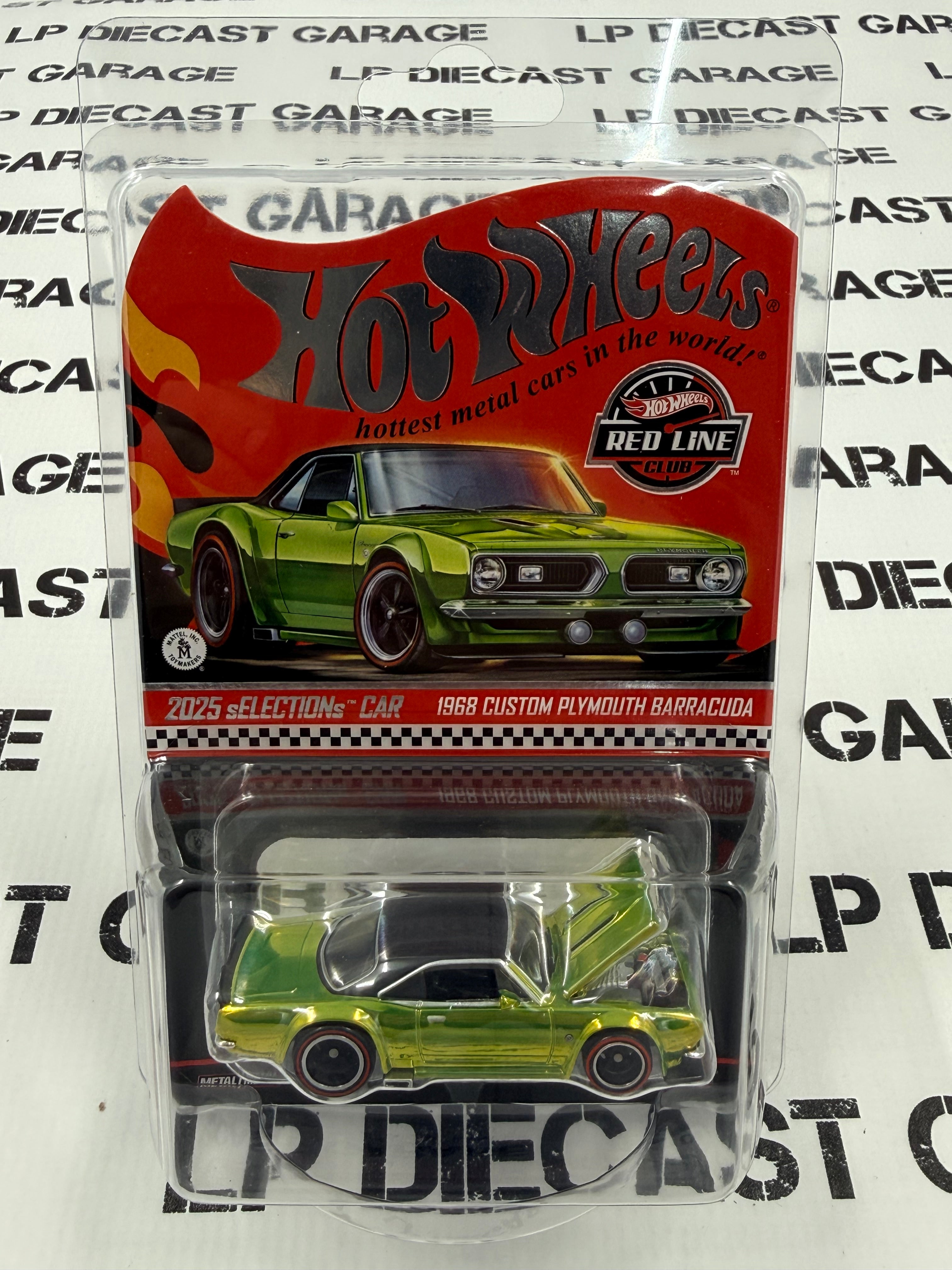 HOT WHEELS 1968 Custom Plymouth Barracuda Green RLC Selections 1