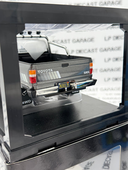 KK Scale 1985 Toyota Hilux Truck Gray & Silver Pickup 1:18 Diecast