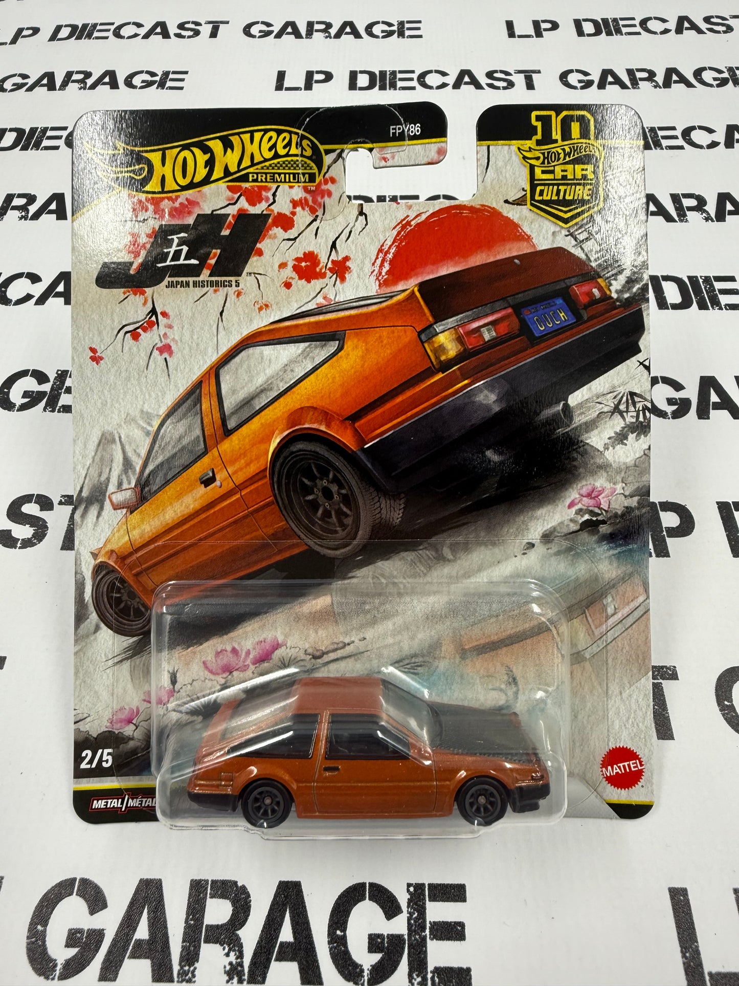 HOT WHEELS Toyota AE86 Sprinter Trueno Orange 1:64 Diecast Japan Historics 5